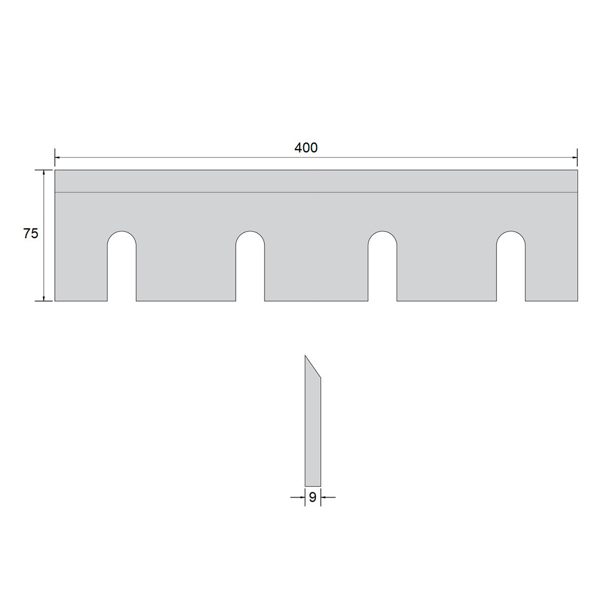 Facas para Desengrosso 400x75x9mm (PAR) - Imagem 3