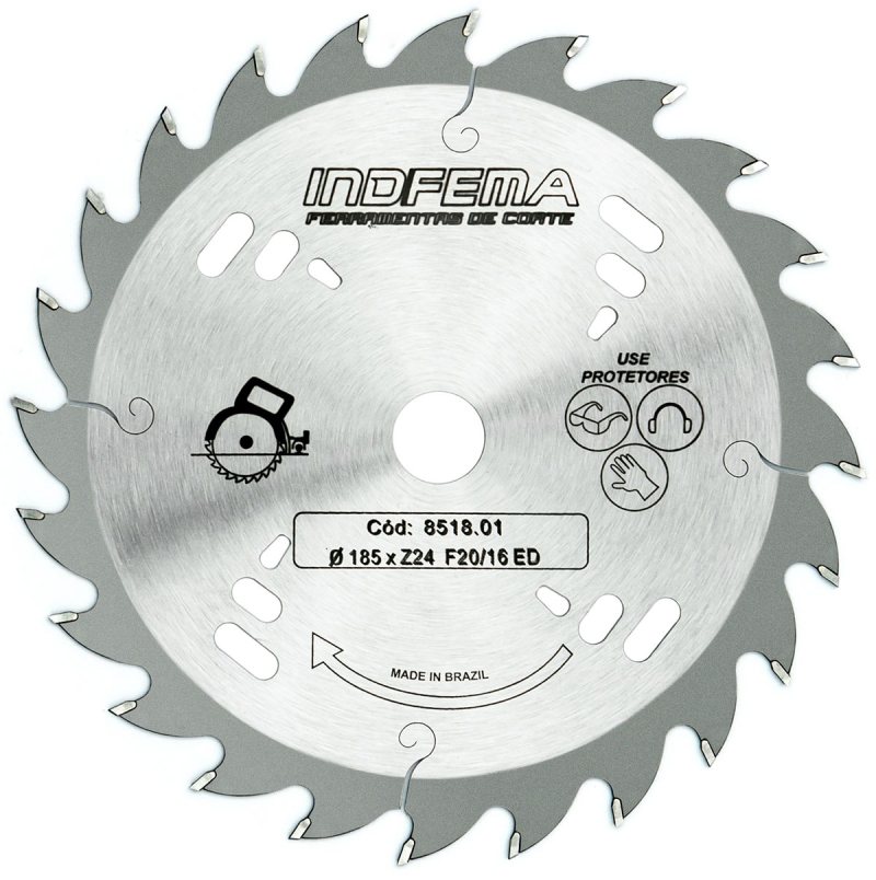 Serra Circular Ø185 (7.1/4") x 24 Dentes para Madeira