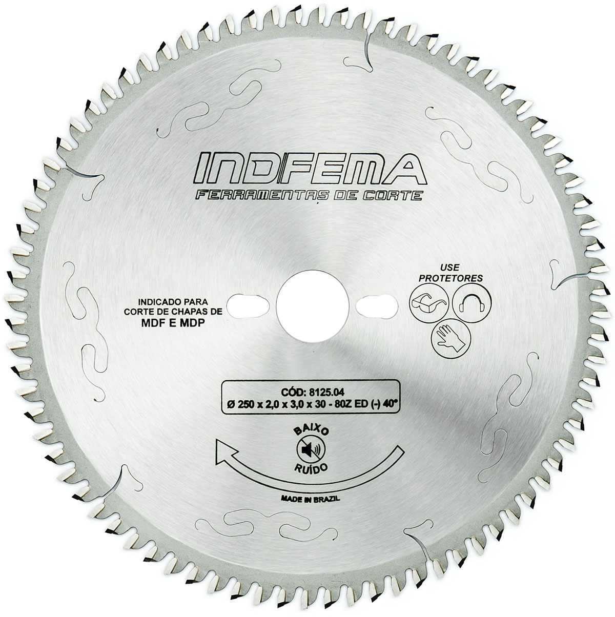 Serra Circular Baixo Ruído Ø250 x 80 Dentes ED(-)40º